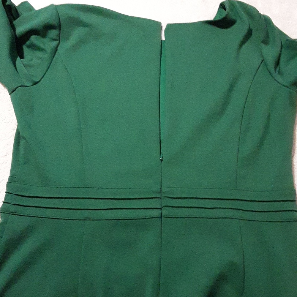Ellen Tracy Forest Green Long Sleeve Dress Size 14. - Picture 12 of 12